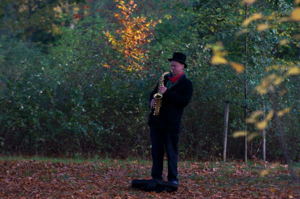 Michael Nyvang in a forest by Gudrun Gisladottir