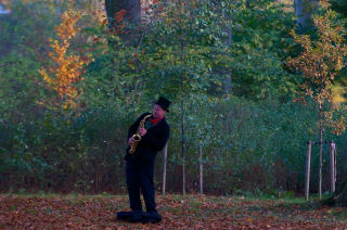 Michael Nyvang in a forest by Gudrun Gisladottir